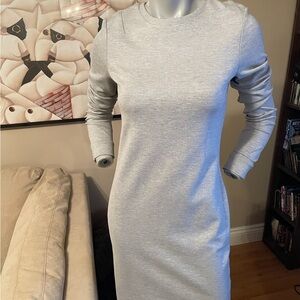Joe Fresh Gray stretchy Cotton Dress with long Sleeves❤️XS